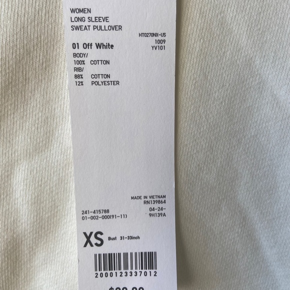 Uniqlo Women Long Sleeve Sweat Pullover - Picture 7 of 8